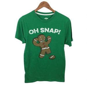 TS532 Men’s Holiday Times OH SNAP Gingerbread Man Christmas T Shirt S